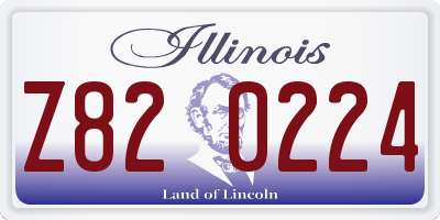 IL license plate Z820224
