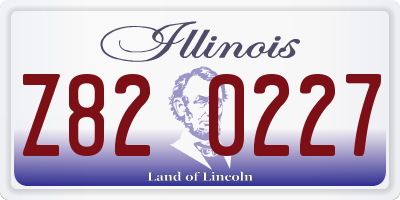 IL license plate Z820227