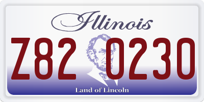 IL license plate Z820230