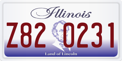 IL license plate Z820231