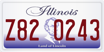 IL license plate Z820243