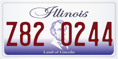 IL license plate Z820244