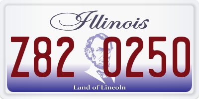 IL license plate Z820250