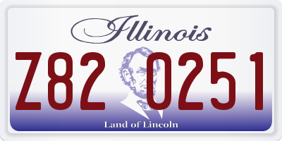 IL license plate Z820251