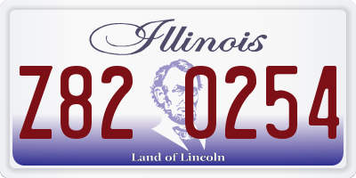 IL license plate Z820254