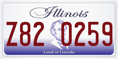 IL license plate Z820259