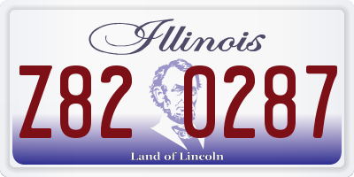 IL license plate Z820287