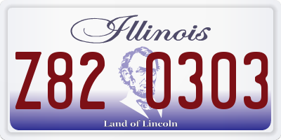 IL license plate Z820303