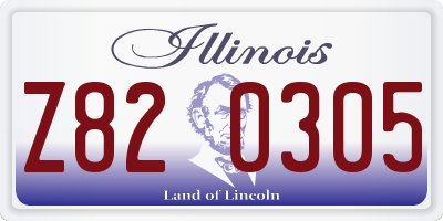 IL license plate Z820305