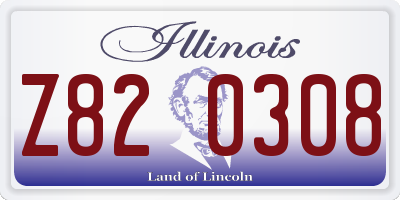 IL license plate Z820308