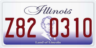 IL license plate Z820310