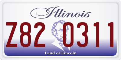 IL license plate Z820311