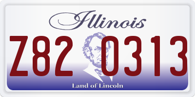 IL license plate Z820313