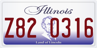 IL license plate Z820316