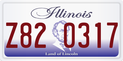 IL license plate Z820317