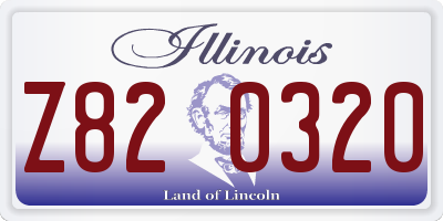 IL license plate Z820320