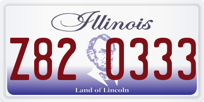 IL license plate Z820333