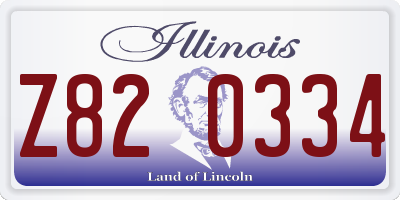 IL license plate Z820334