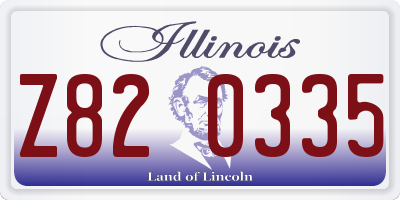IL license plate Z820335