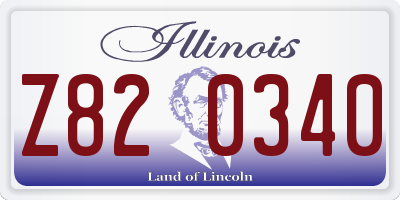 IL license plate Z820340