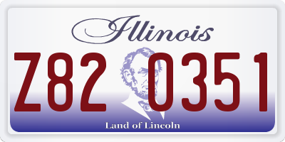 IL license plate Z820351