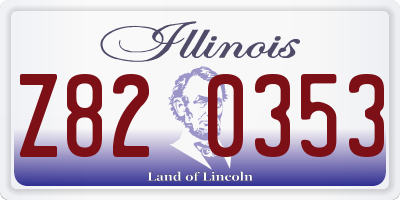 IL license plate Z820353