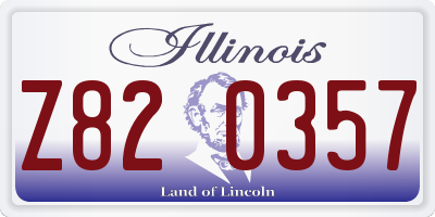 IL license plate Z820357