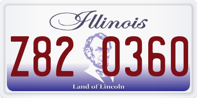 IL license plate Z820360