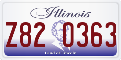 IL license plate Z820363