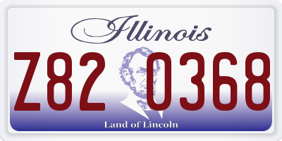 IL license plate Z820368