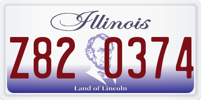 IL license plate Z820374