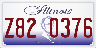 IL license plate Z820376