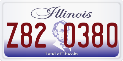 IL license plate Z820380