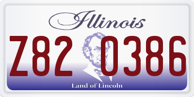 IL license plate Z820386