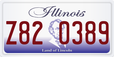 IL license plate Z820389