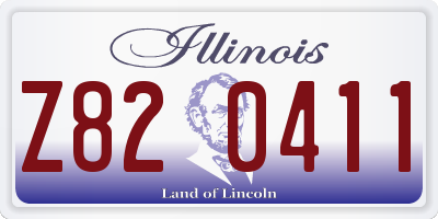 IL license plate Z820411