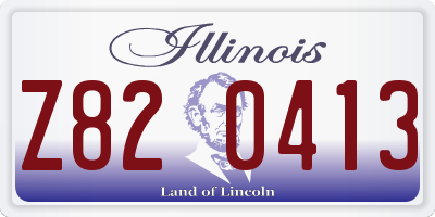 IL license plate Z820413