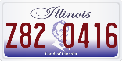 IL license plate Z820416