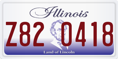 IL license plate Z820418