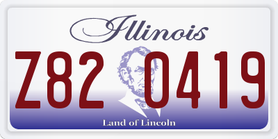 IL license plate Z820419