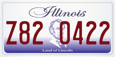 IL license plate Z820422