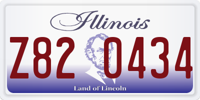 IL license plate Z820434