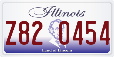 IL license plate Z820454