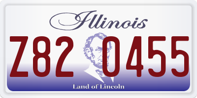 IL license plate Z820455