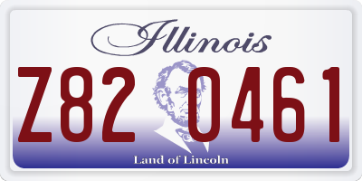 IL license plate Z820461