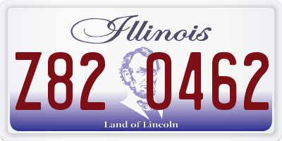 IL license plate Z820462