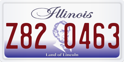 IL license plate Z820463