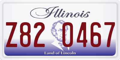IL license plate Z820467