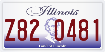 IL license plate Z820481