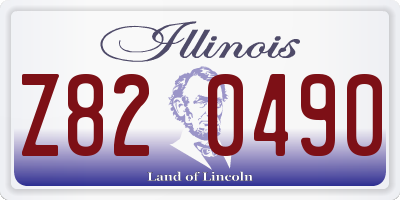 IL license plate Z820490